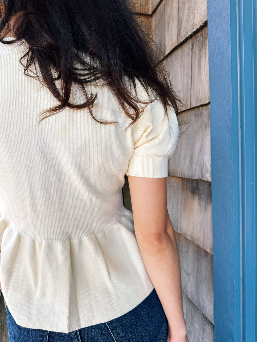 Peplum Rib Top