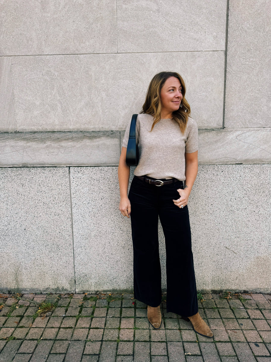 Meg High Rise Wide Leg: Black