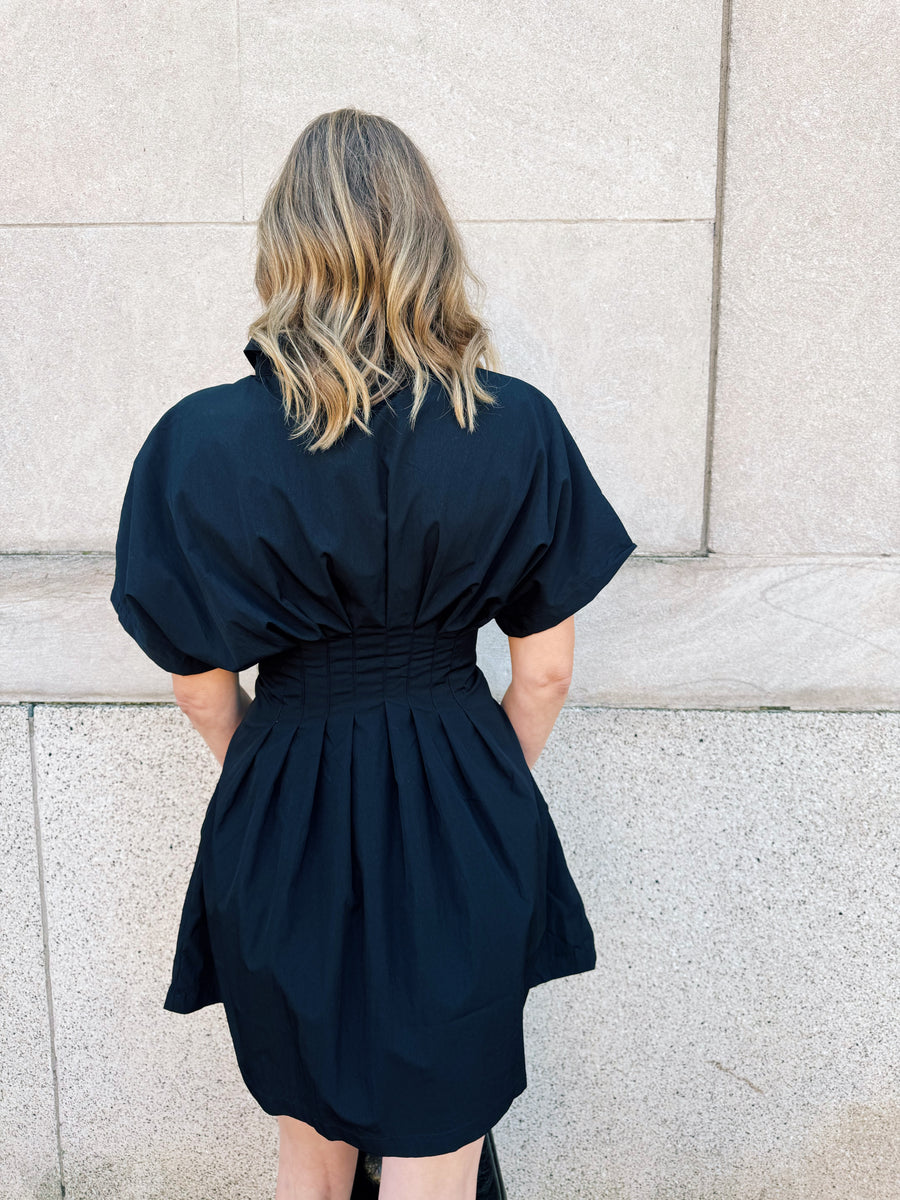 Pintuck Shirt Dress