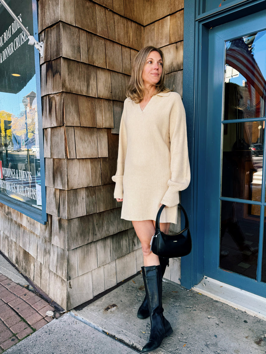 Tatum Collared Sweater Dress