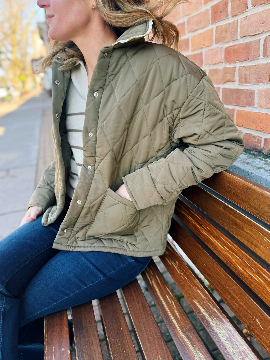 Scallop Quilted Coat