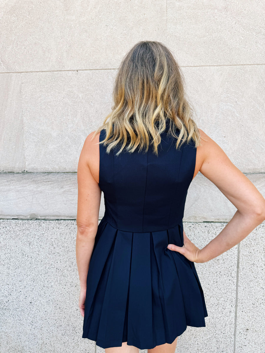 Parker Pleated Mini Dress