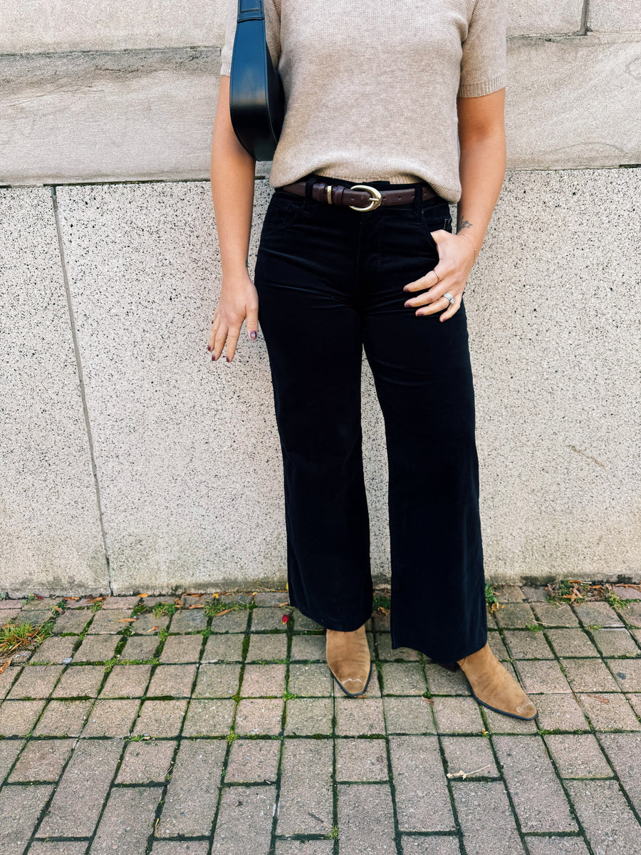 Meg High Rise Wide Leg: Black