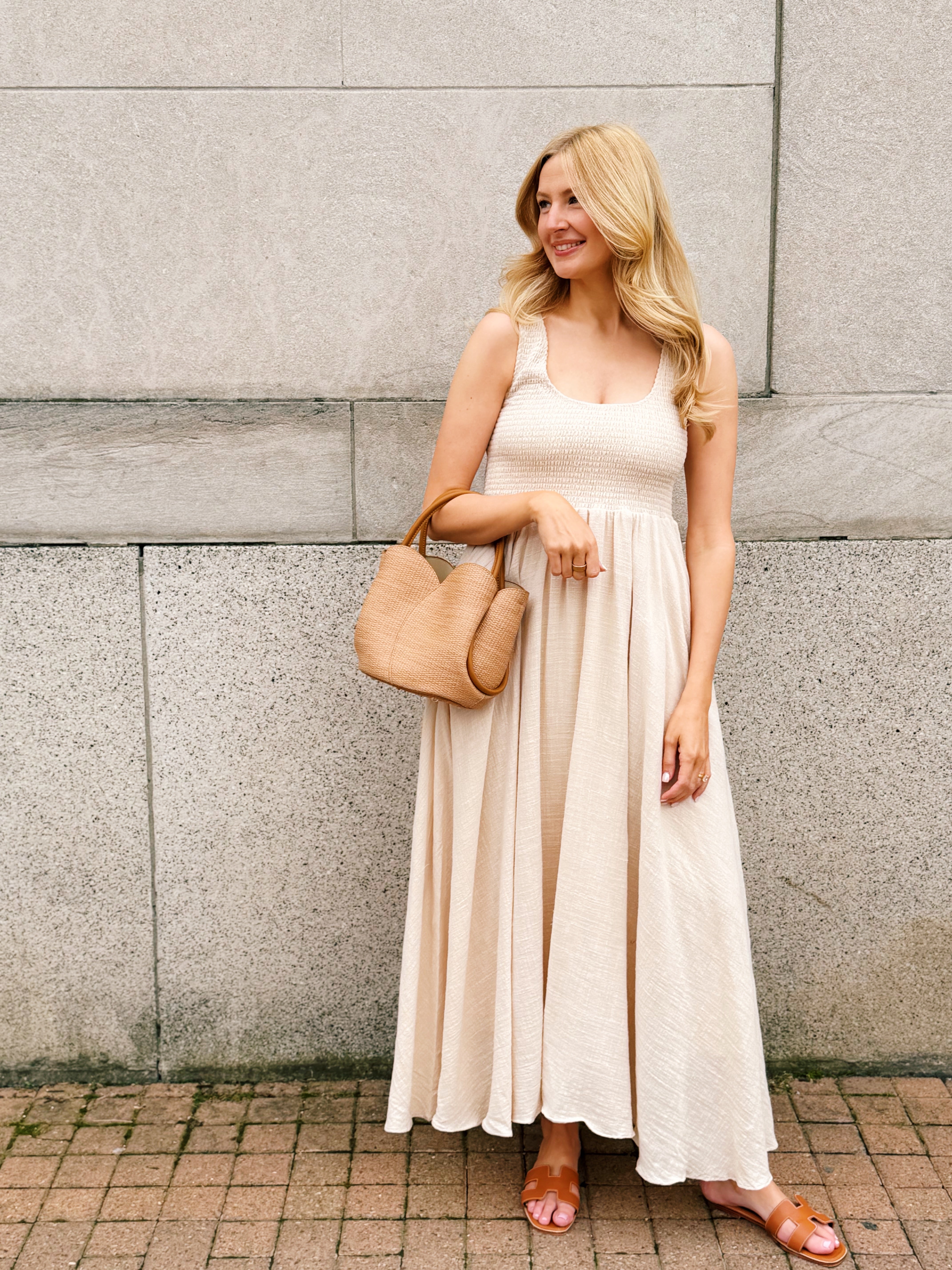kyanne high split maxi dress cream Kaylen Maxi Dress New KHAKI / M