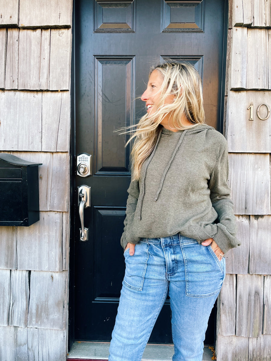 Ribbed Thermal Hoodie