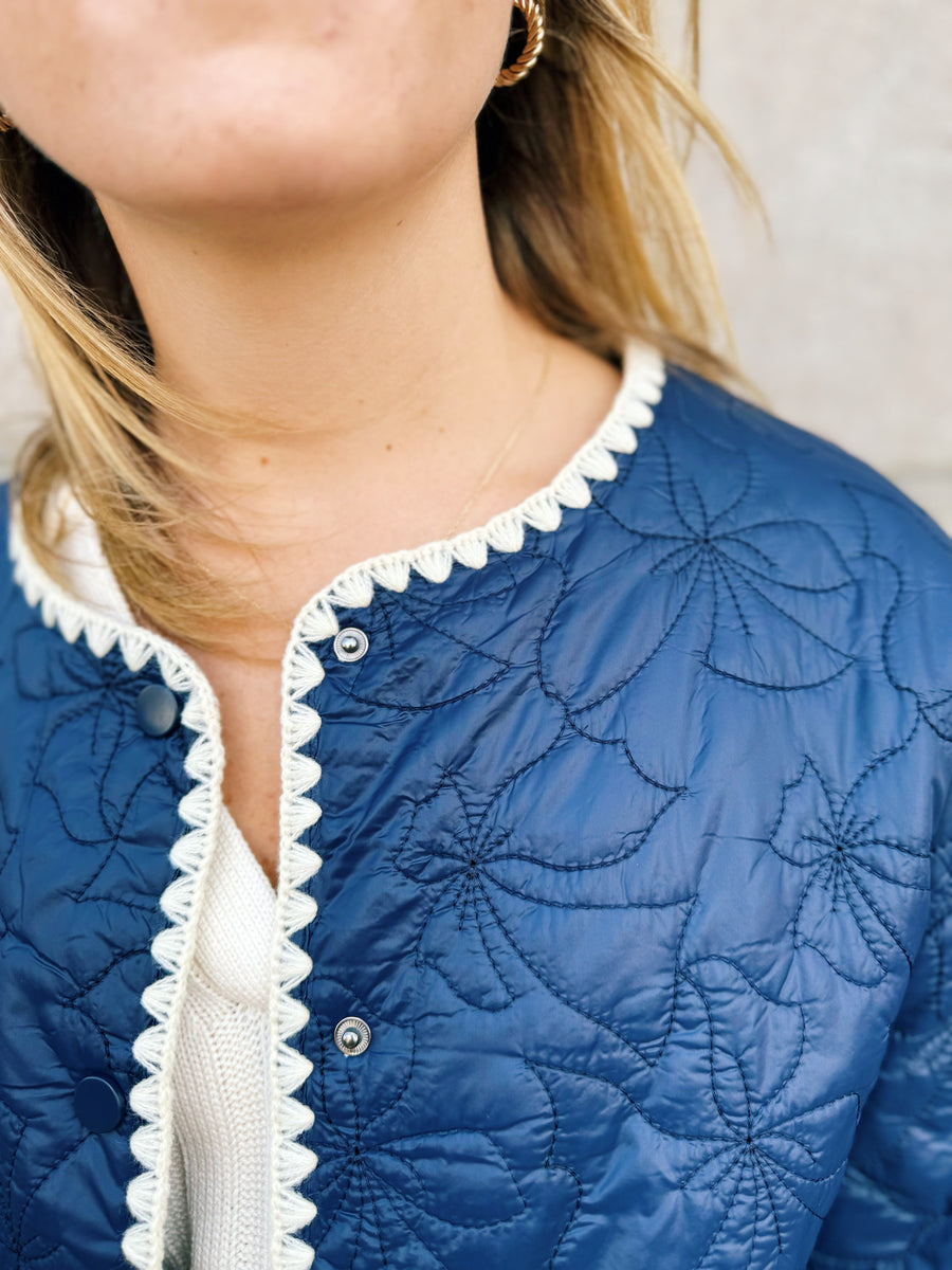 Amelia Bow Quilted Jacket