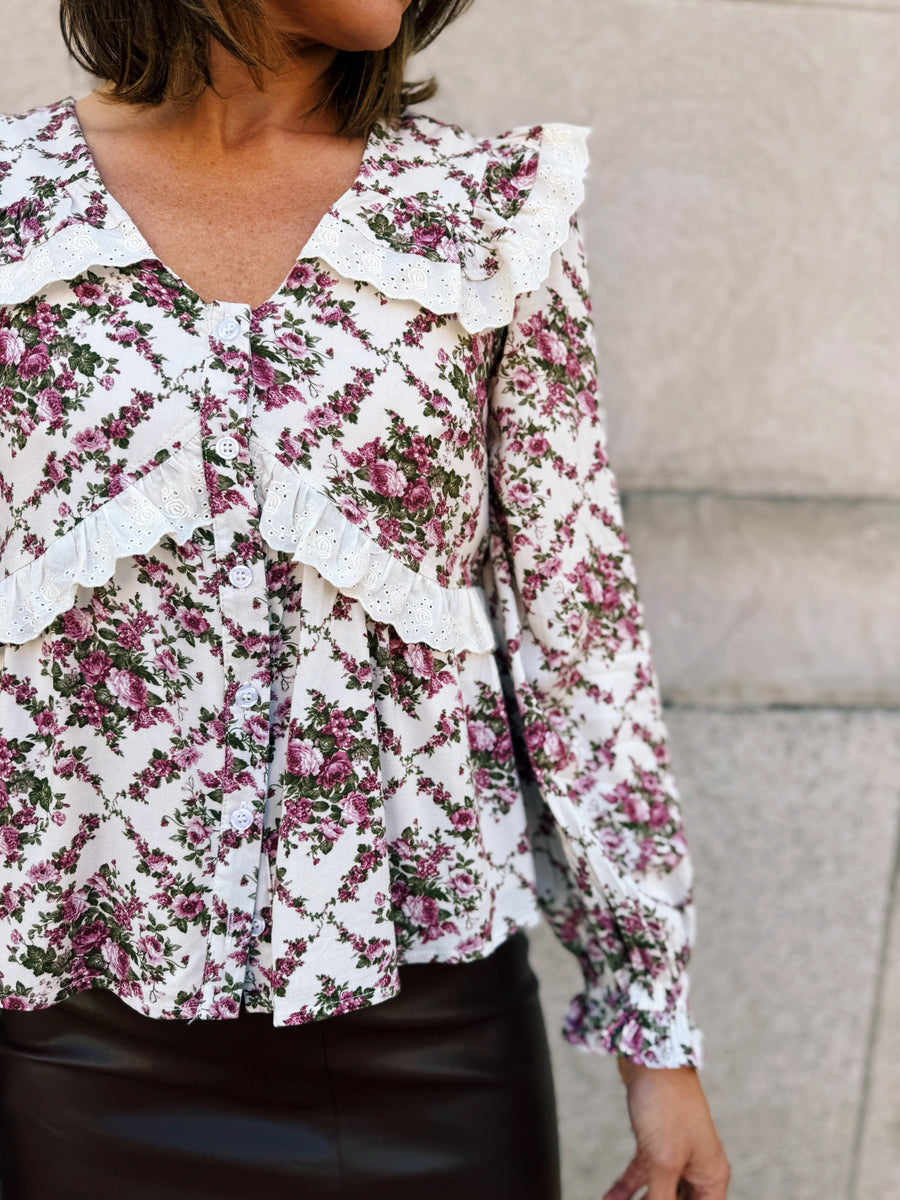 Arabella Floral Peplum Blouse