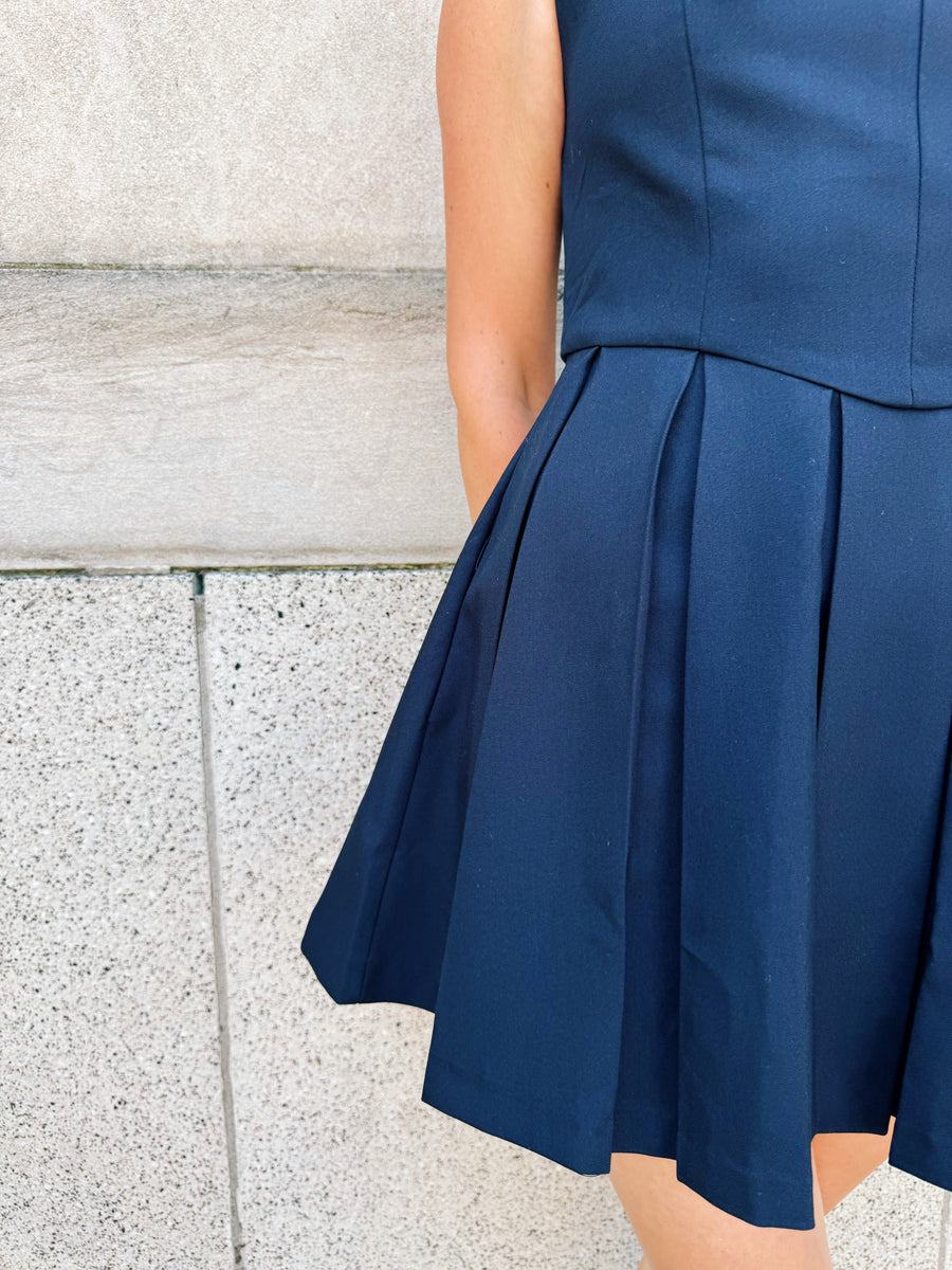 Parker Pleated Mini Dress