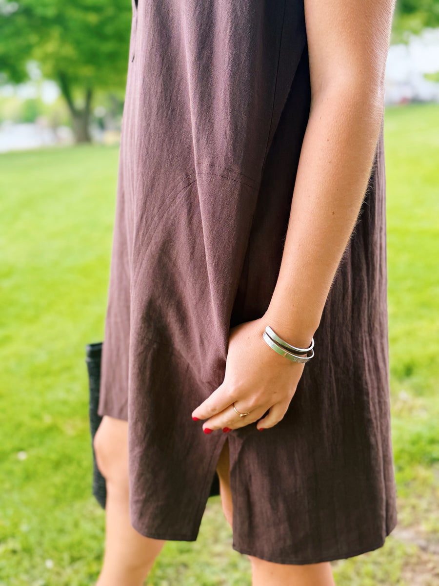 Rhodes Shift Dress DK ESPRESSO / L