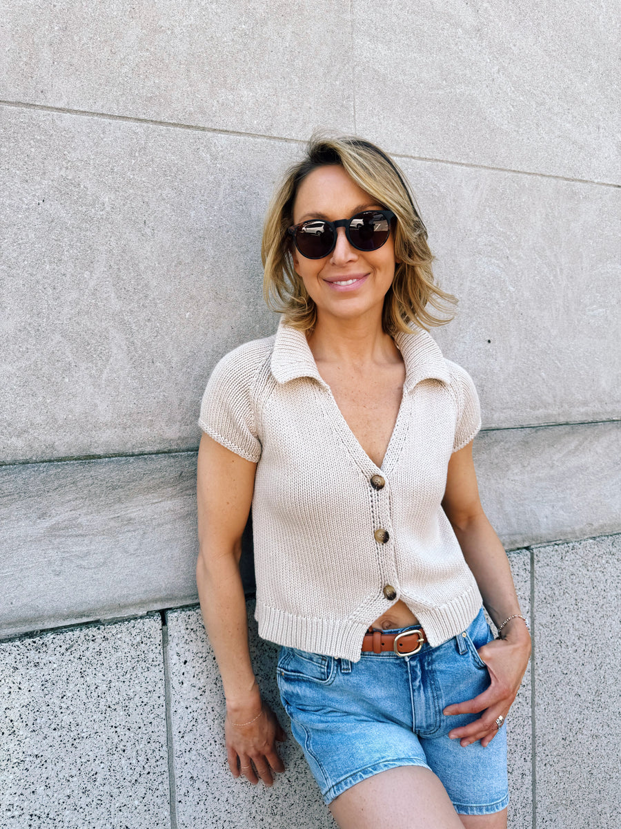 Sabine Collared Cardigan