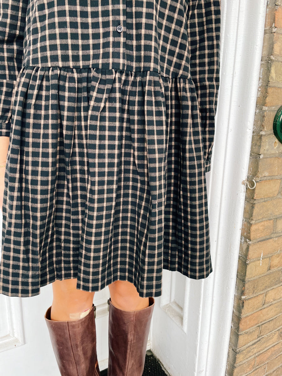 Plaid Collared Dress