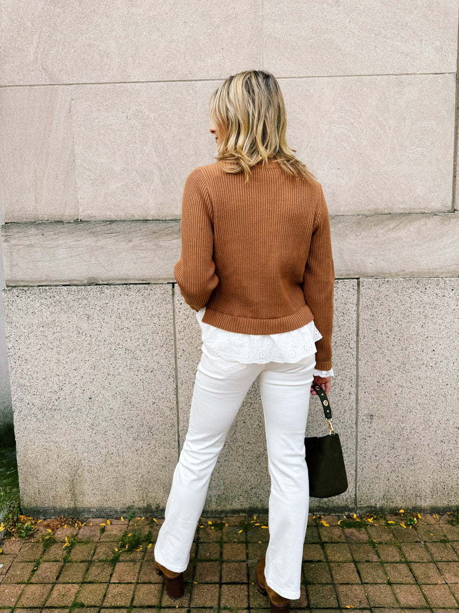 Lia Lace Trim Sweater
