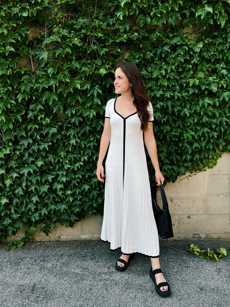 On Trend Pleated Maxi Dress