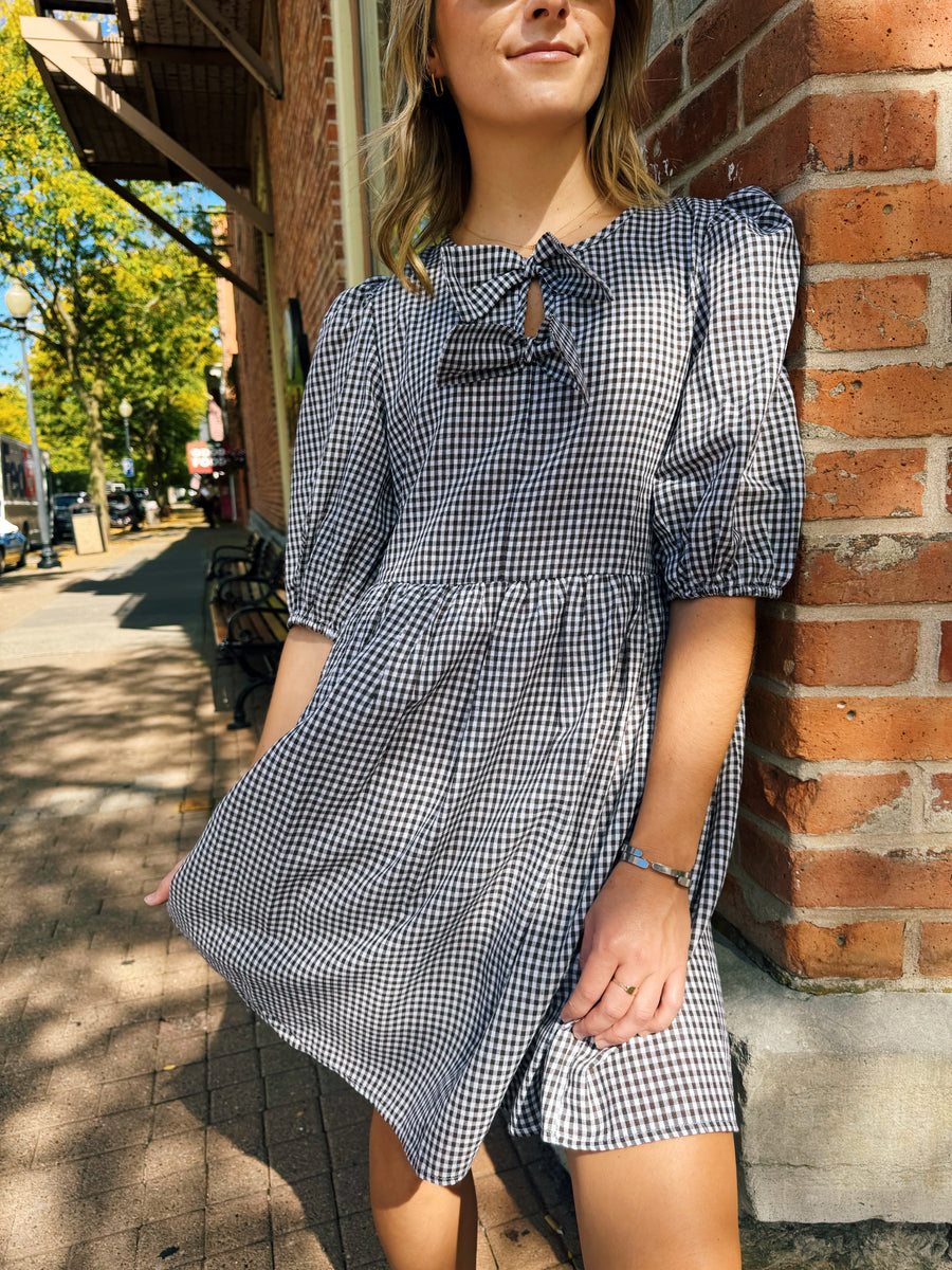 Falling For Gingham Dress