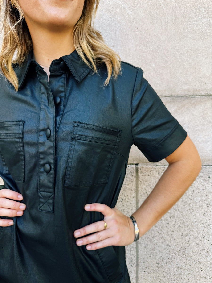 Tatiana Faux Leather Dress