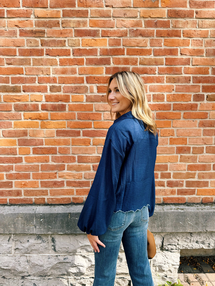 Diedre Denim Top