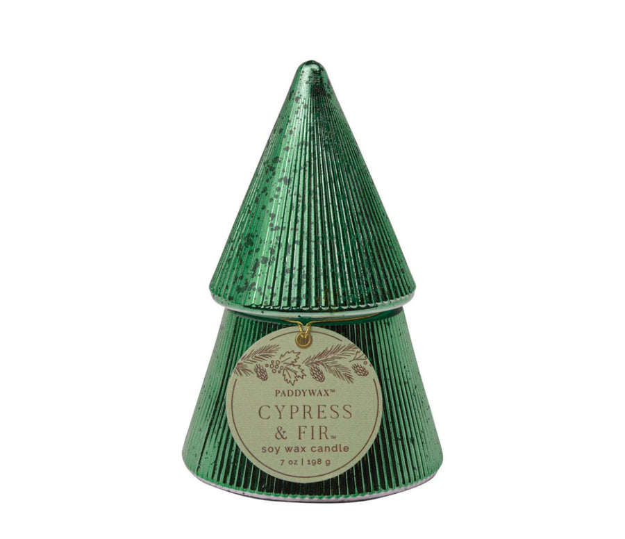 Ribbed Tree Candle: 7oz