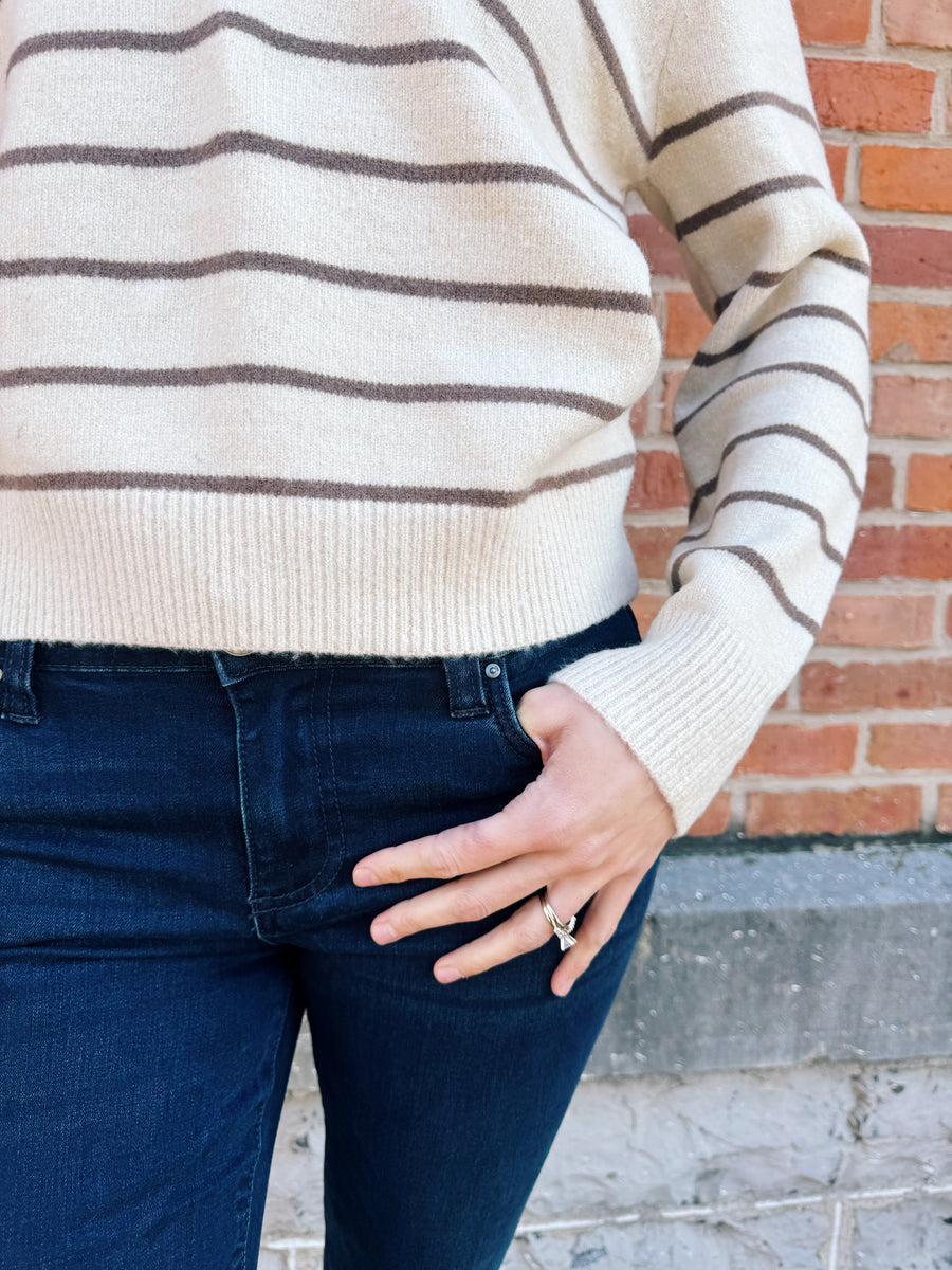 Penny Striped Polo Sweater