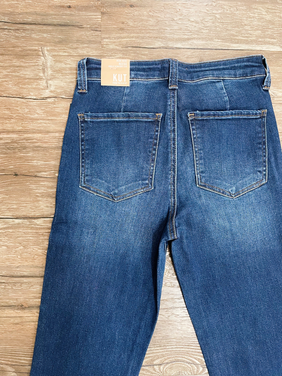 Reese High Rise Patch Pocket Ankle Straight
