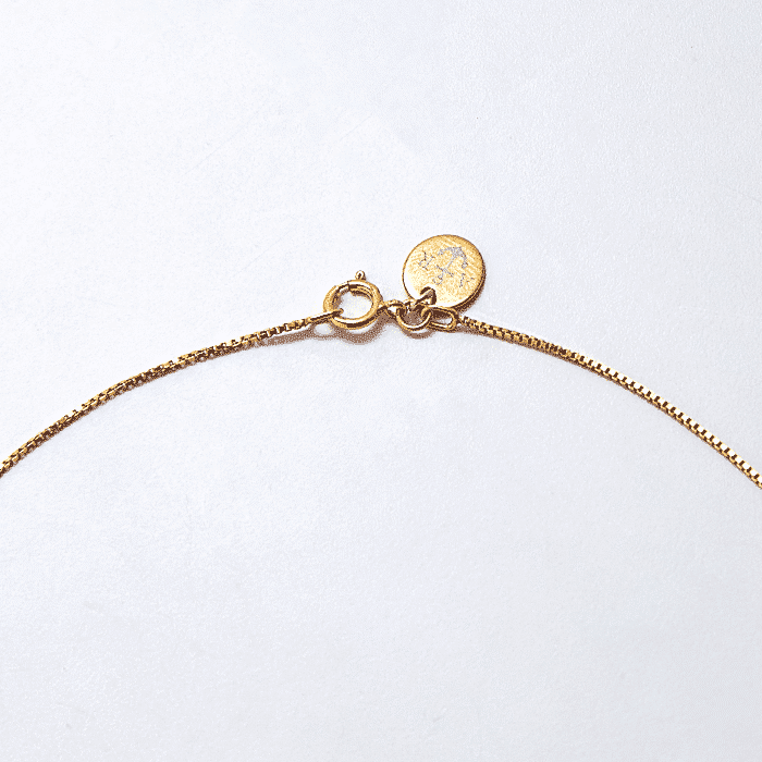 Gold Double Horn Necklace: 16"