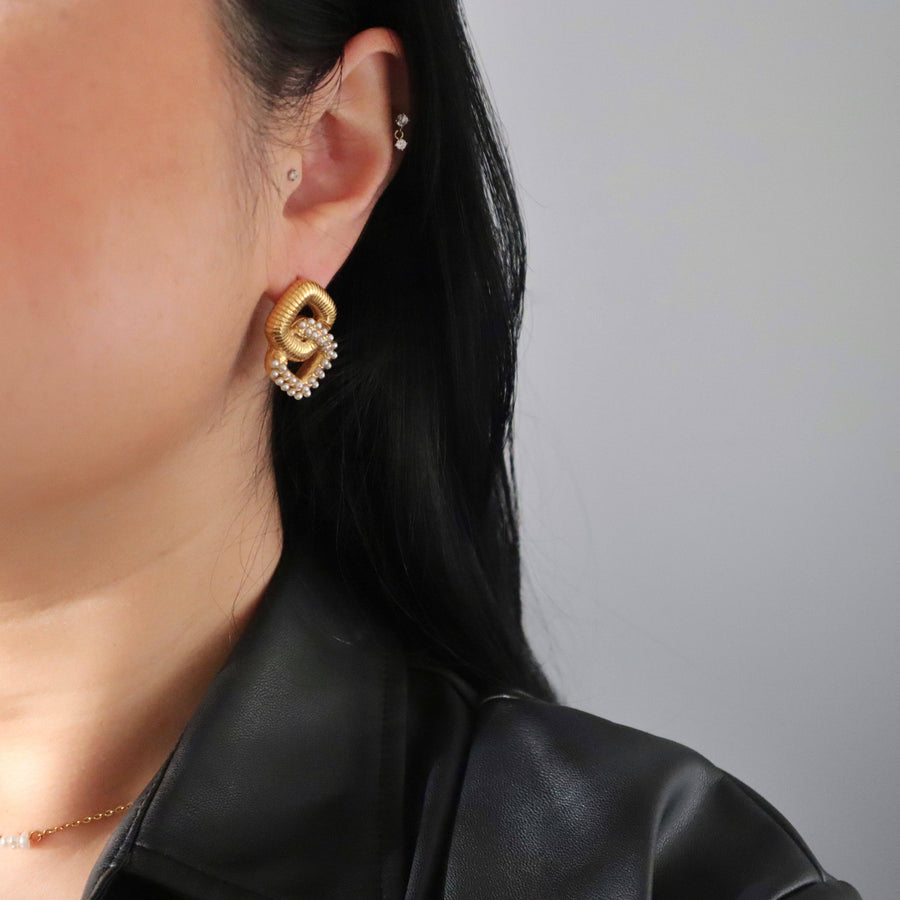 Amara Earrings | Statement Pearl Earrings