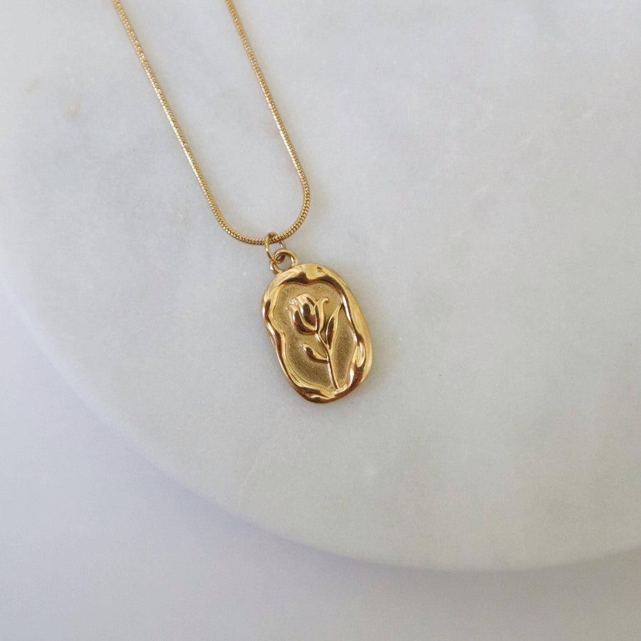 Tulip Necklace | Flower Pendant Necklace