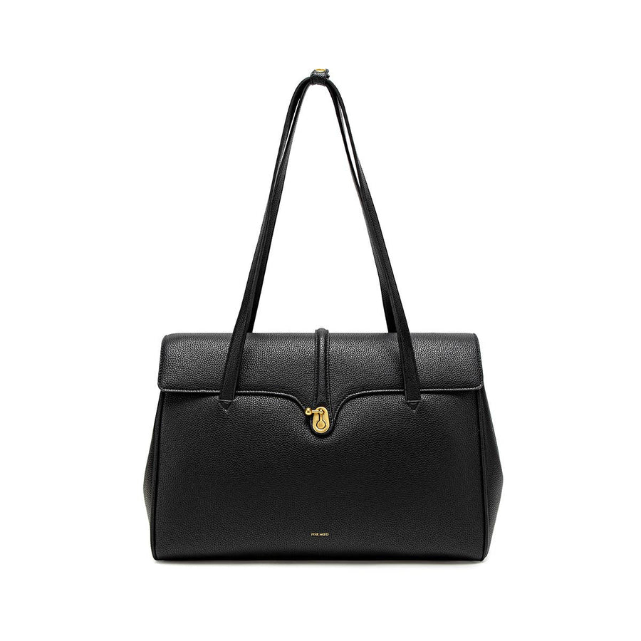 Lock - Recycled Vegan Tote Upgrade Edition - Black Pebbled