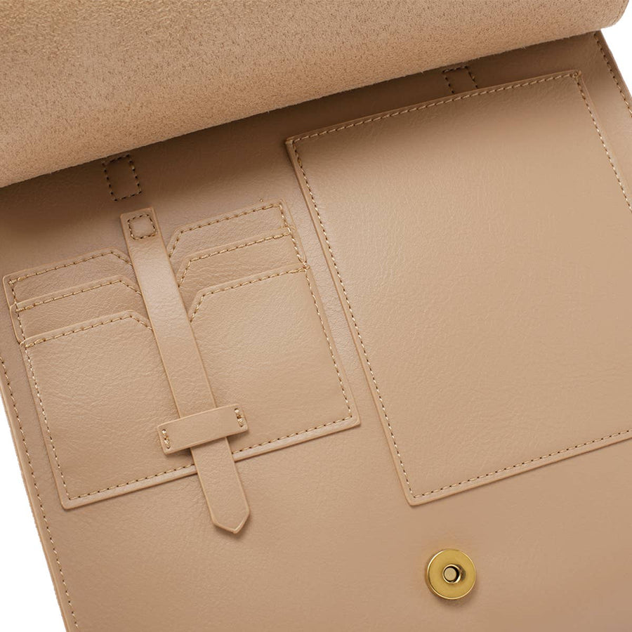 Caitlin Small Recycled Vegan Tote Bag: Sand