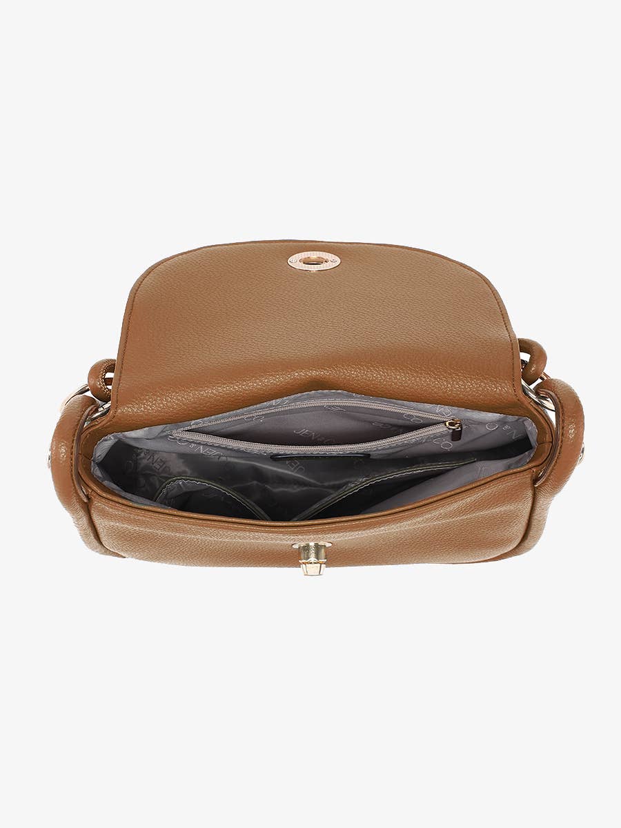Effie Messenger Satchel Bag w/ Knotted Handle