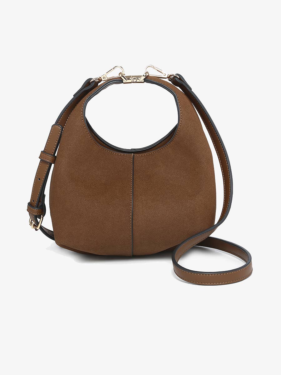 Elena Convertible Suede Crossbody Bag