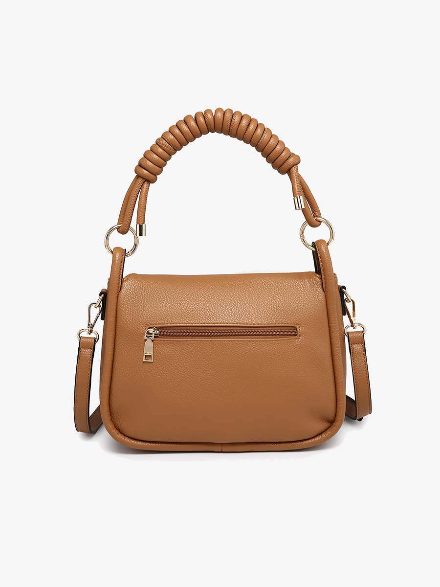 Effie Messenger Satchel Bag w/ Knotted Handle