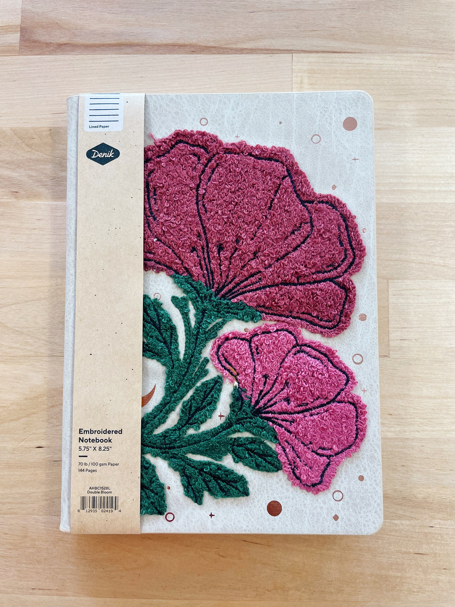 Double Bloom Embroidered Journal