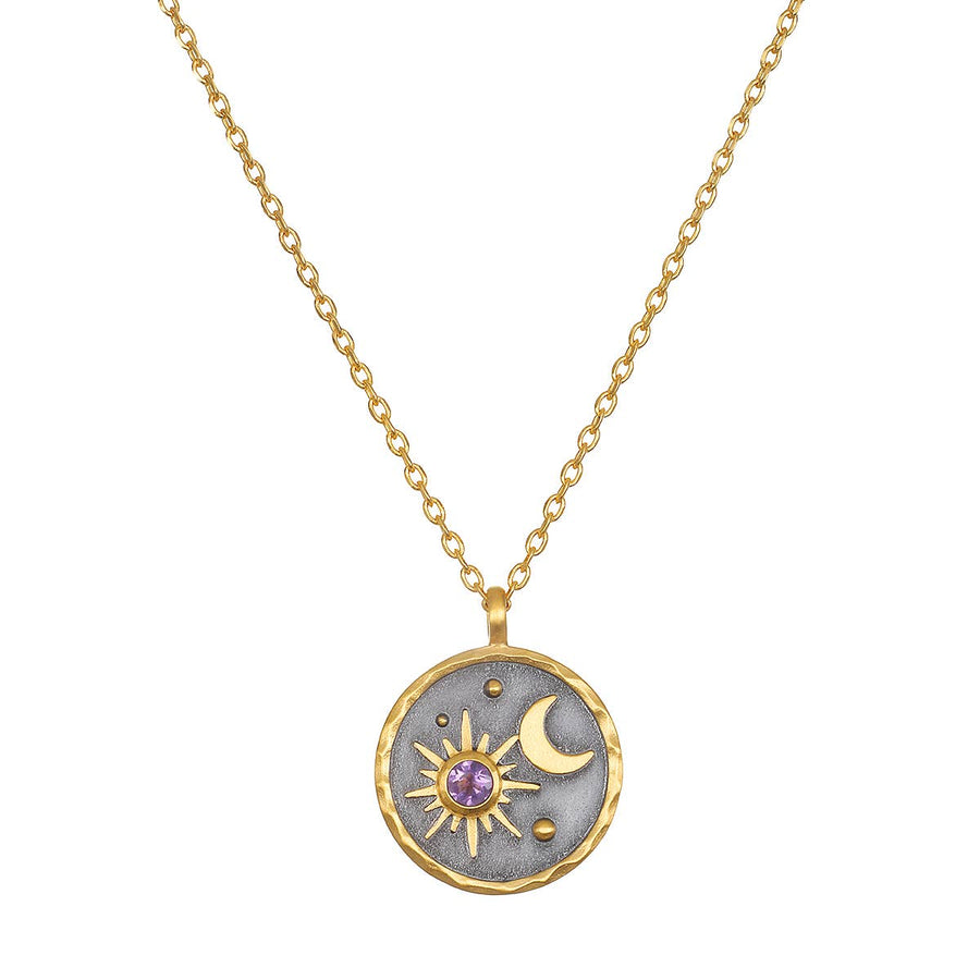 Sun Moon Birthstone Necklace