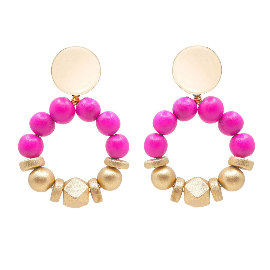 Gold + Pink Sasha Earrings