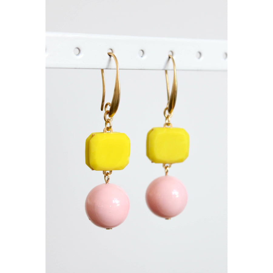 Pink + Yellow Earrings